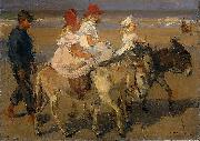 Isaac Israels Donkey Riding on the Beach France oil painting artist